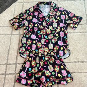 2 pc Pajama short set, Never worn